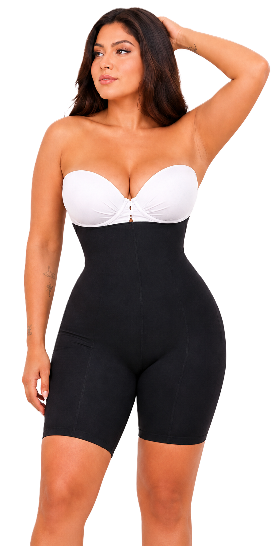 Short strapless de Fajas Belvia en Negro